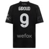 Conjunto (Camiseta+Pantalón Corto) AC Milan Olivier Giroud 9 Cuarta Equipación 23-24 Negra - Niño